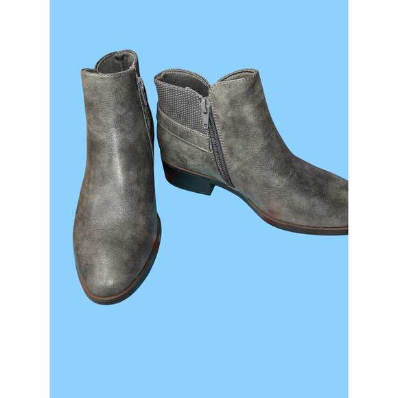 BareTraps Shoes - Baretraps Marconi Womens Ankle Boots Dark Grey 6M Faux Leather With Side Zippers